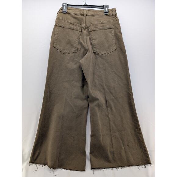 NWT Madewell TheCurvy Flared Wide-Leg Crop Jean in Dark Mocha sz 30 - Picture 8 of 9